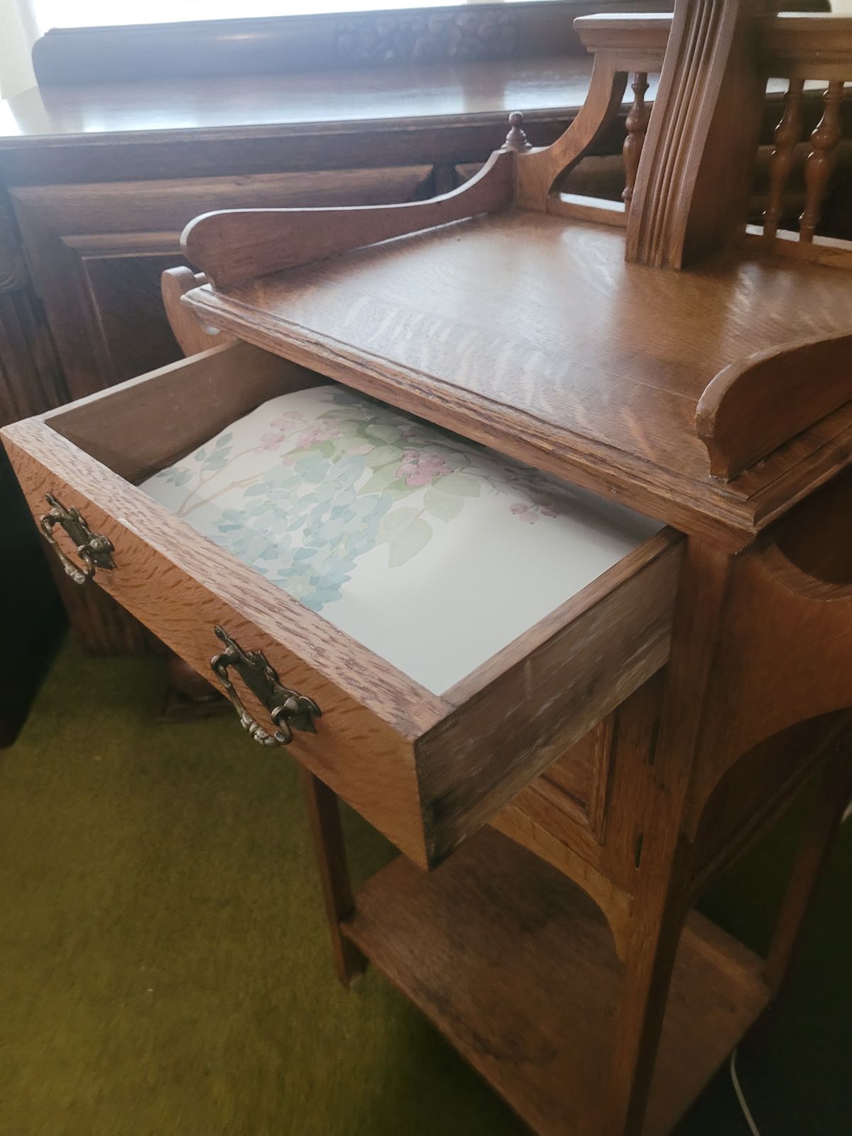 photo furniture Late 19th Century To Early 20th Century Oak Dressing Stand   Shaving Stand