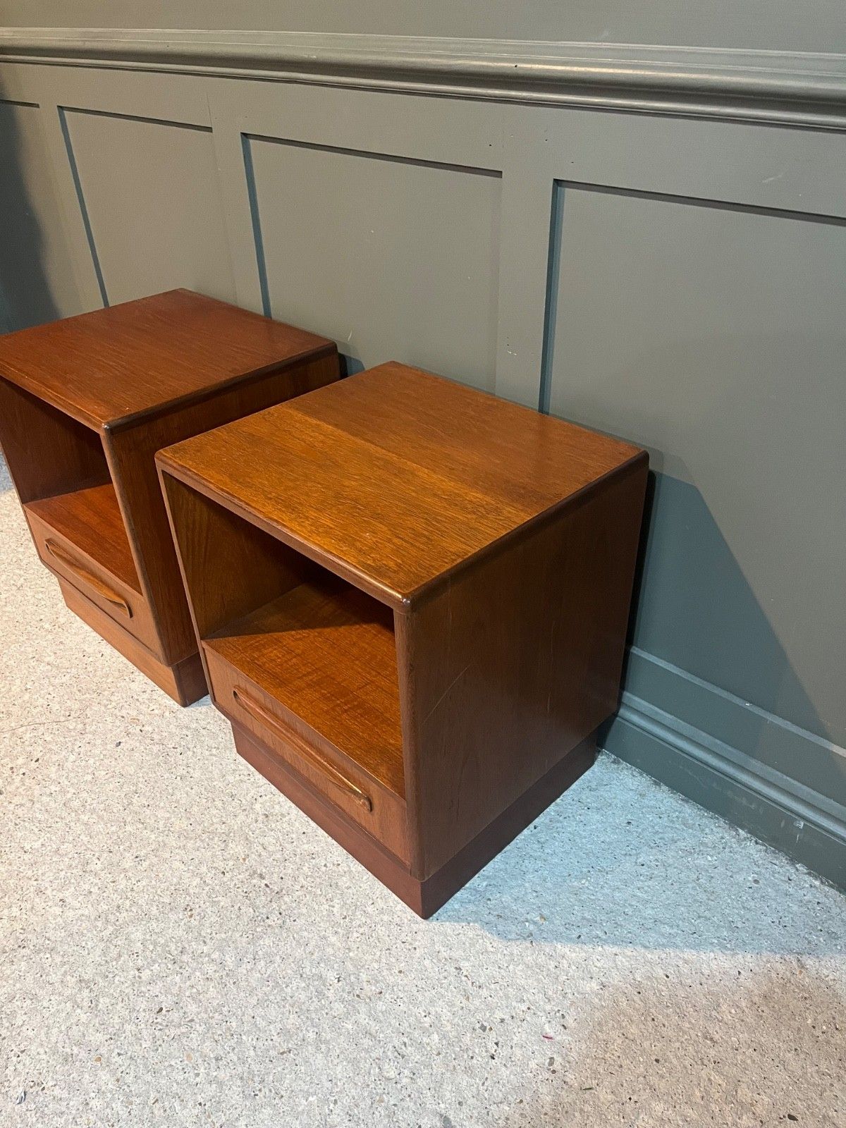 Pair G Plan Teak Bedside Chests Fresco Range 1970’s. Delivery Available. photo buy