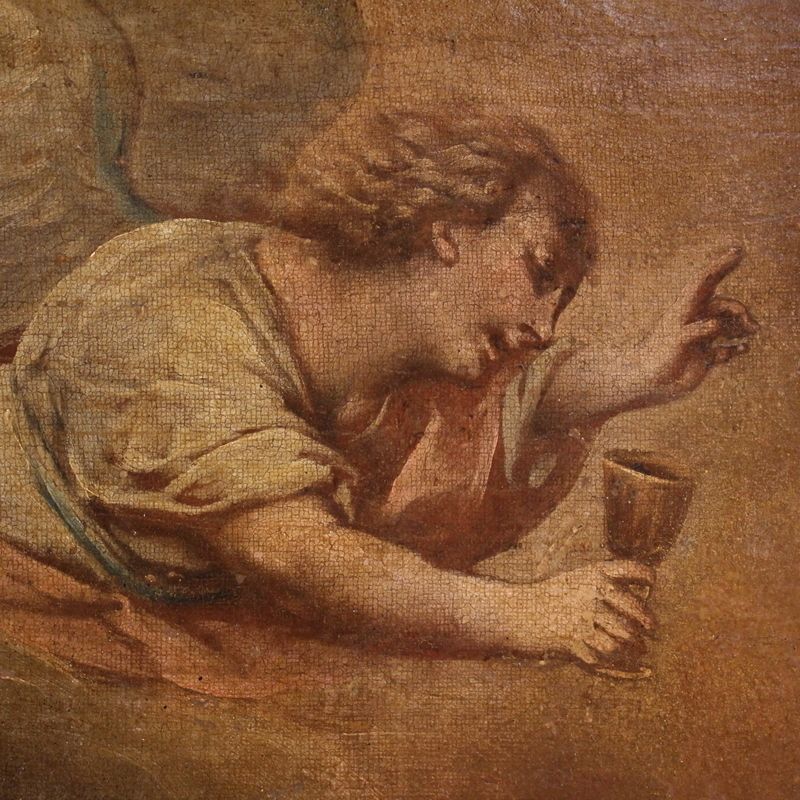 photo furniture Antique Italian Painting Christ In The Garden Of Olives From The 17th Century