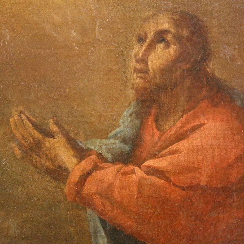 photo buy Antique Italian Painting Christ In The Garden Of Olives From The 17th Century