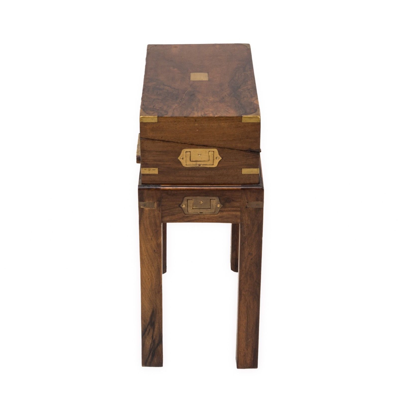 photo furniture C19th Rosewood Officer’s Campaign Writing Slope On Stand, Military Portable Desk