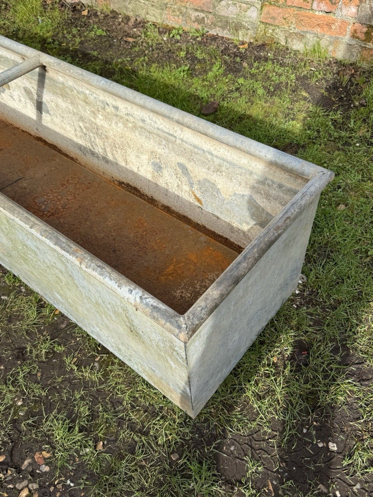 Reclaimed Galvanised Trough Large Planter /  Raised Flower Bed Plant Tree Pot W1 photo furniture