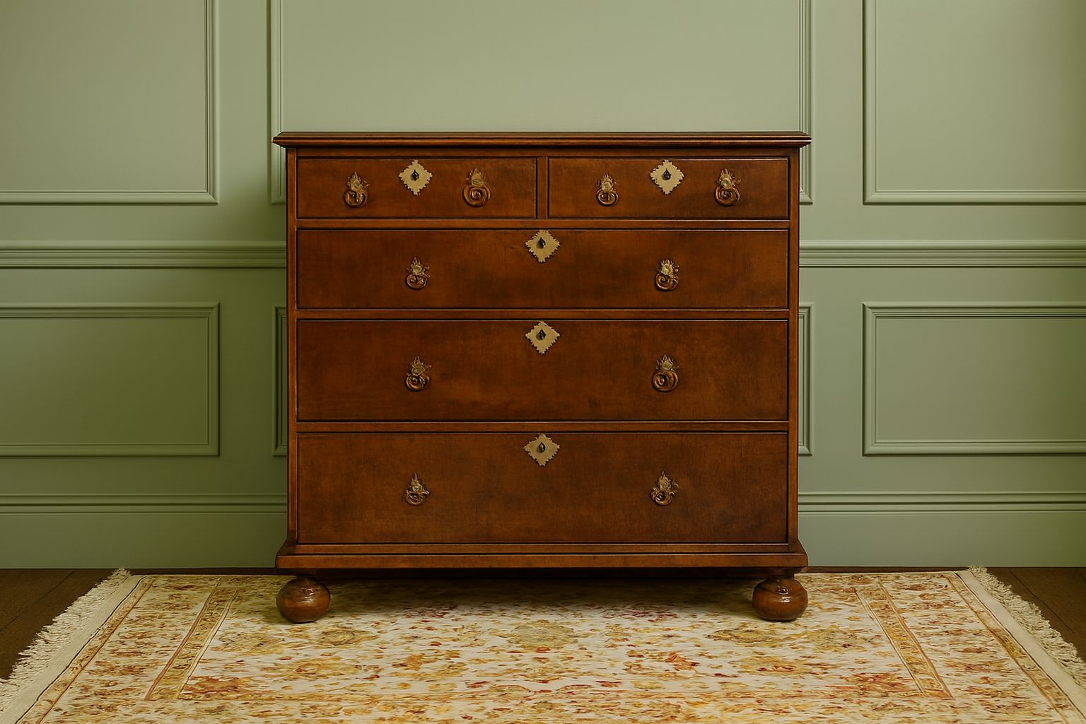 photo furniture William And Mary  Walnut  Chest Of Drawers C1690