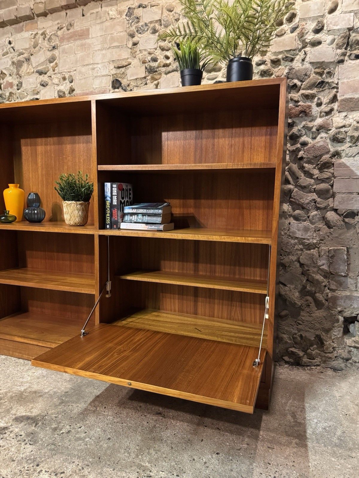 🚛 (V. Large) Danish Teak Shelves/Shelving/Bookcase Vintage/Mid Century photo buy