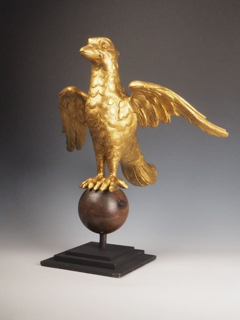 Antique Gilt Carved Eagle Lectern – Ornate Gothic Church Stand C.19th Century photo vintage