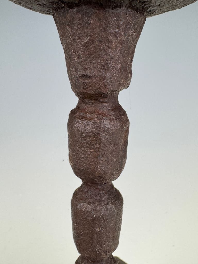 photo for sale 18th Century Flemish Hand Forged Iron Candle Holders – Antique Pair
