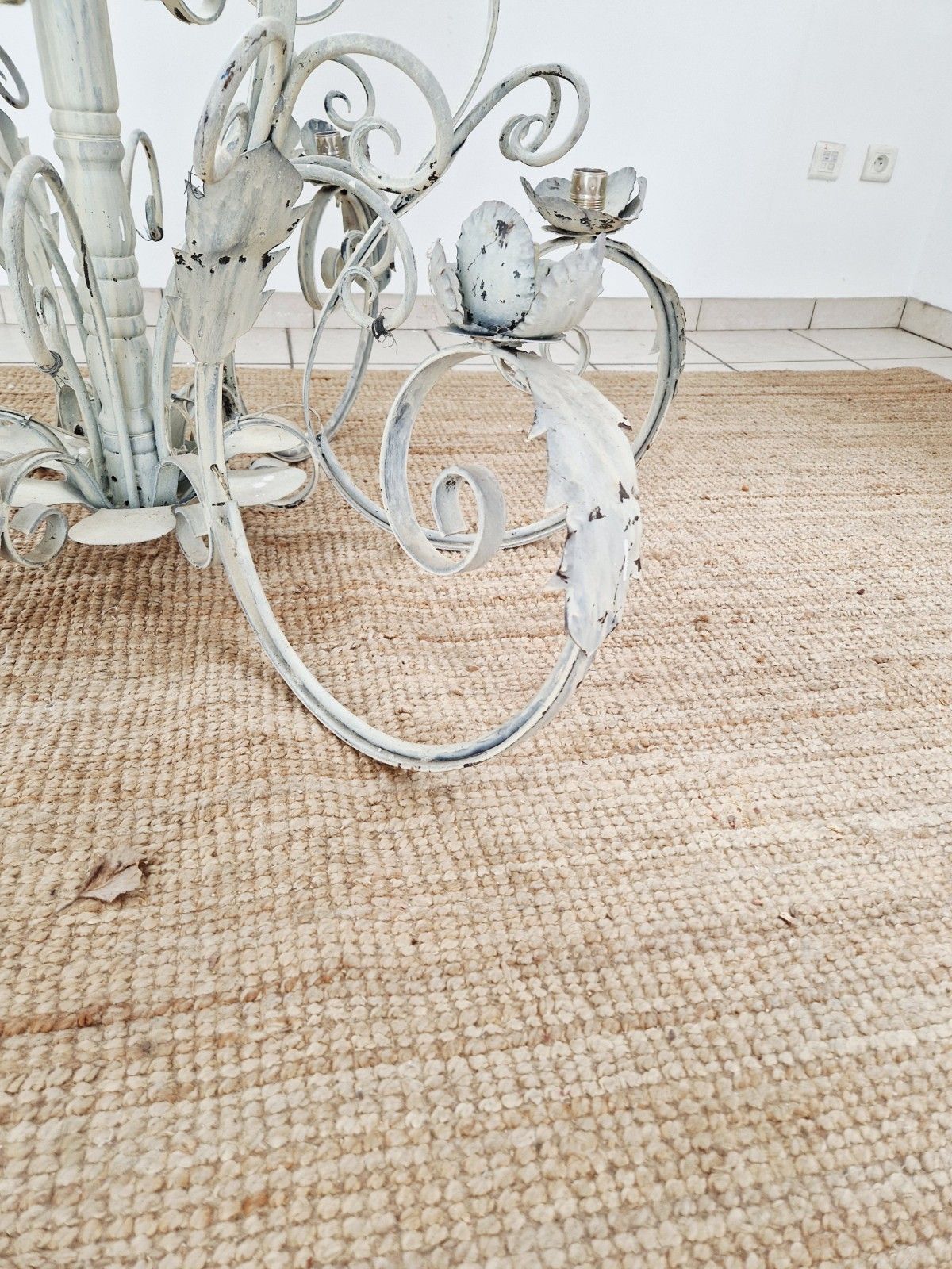Pair Of Large Antique French Chandelier Lights 1.5m photo for sale