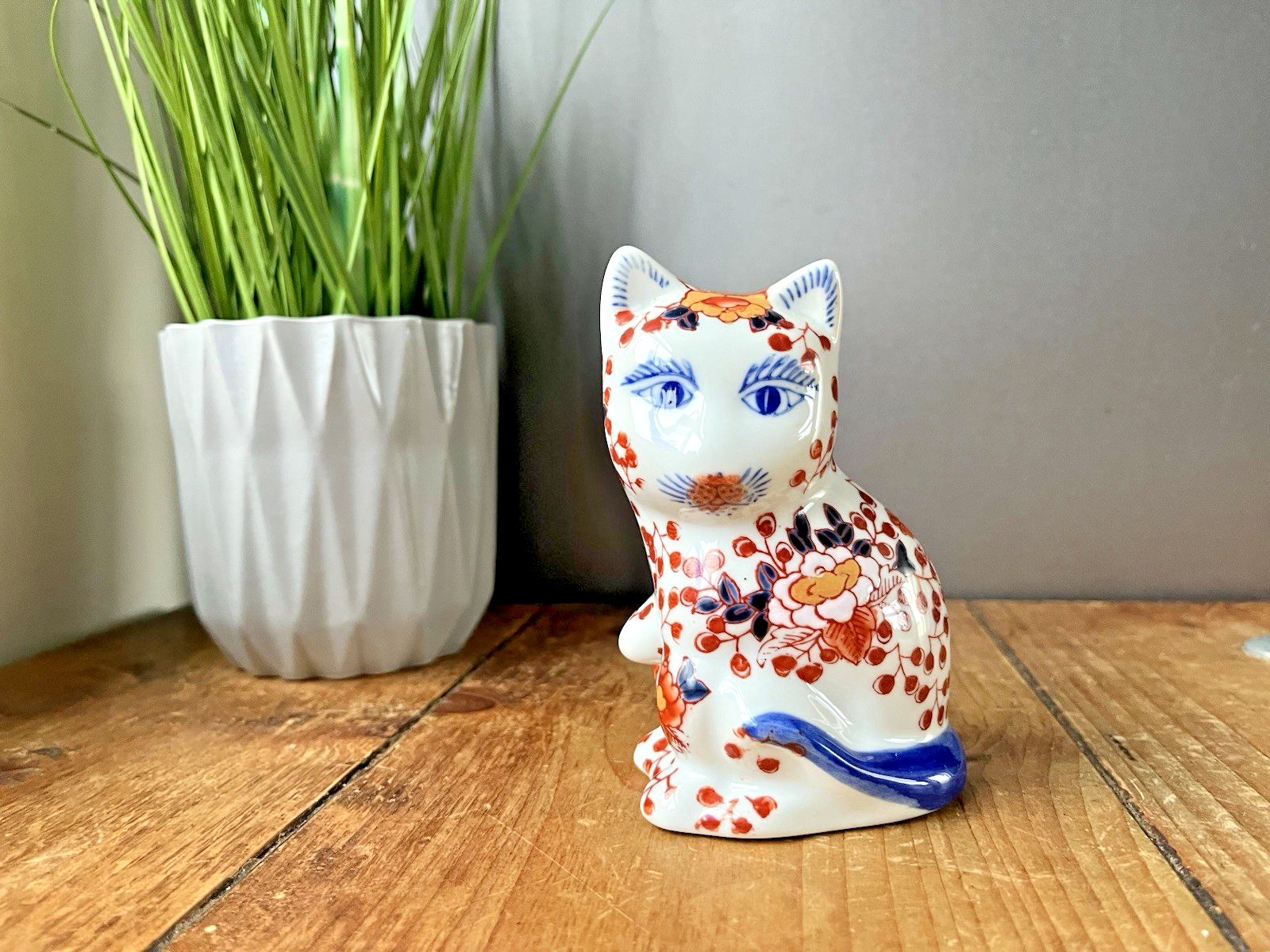 Graduated Set Of 3 1950's Japanese Imari Zhenya Zangwan Mantel Cat Ornaments photo vinterior