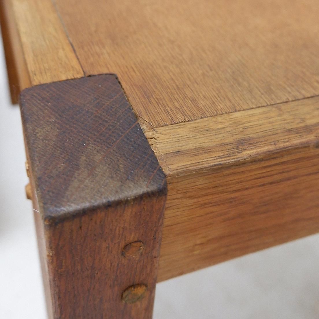 Furniture Pair Of Rustic Wabi Sabi Side Tables, Wooden, Brutalist Style, 1960 photo