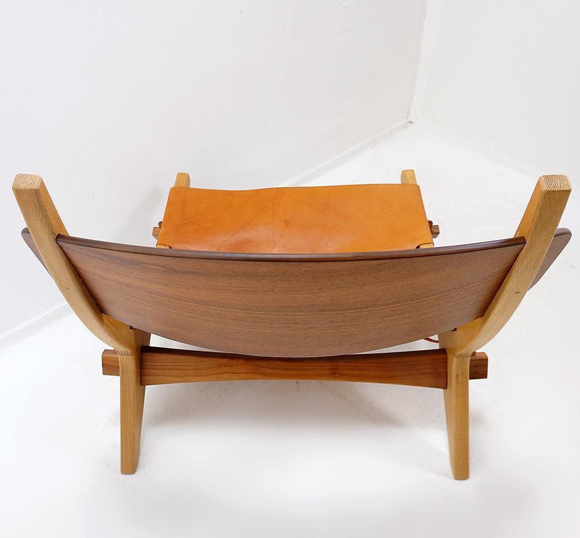 photo buy Vintage Scandinavian Style Lounge Chair In Wood And Leather