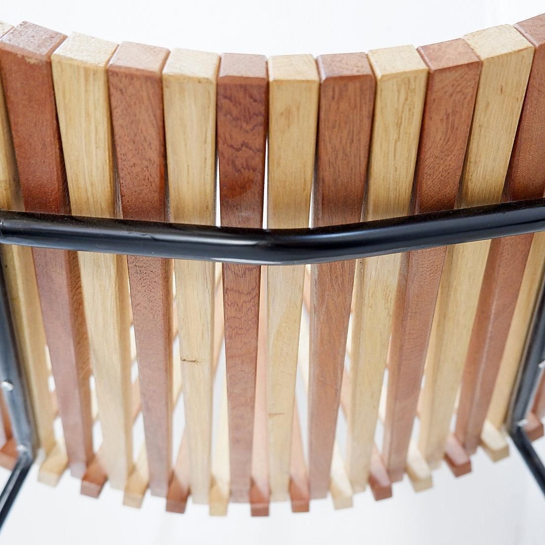 photo for sale “Slats” Side Chair Chair In The Style Of Mod. 218 By Dirk Van Sliedregt For Rohé