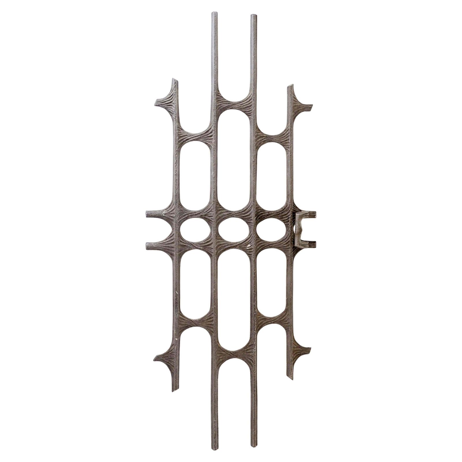 Brutalist Cast Aluminum Door Panel In The Style Of Paul Evans, 1960s