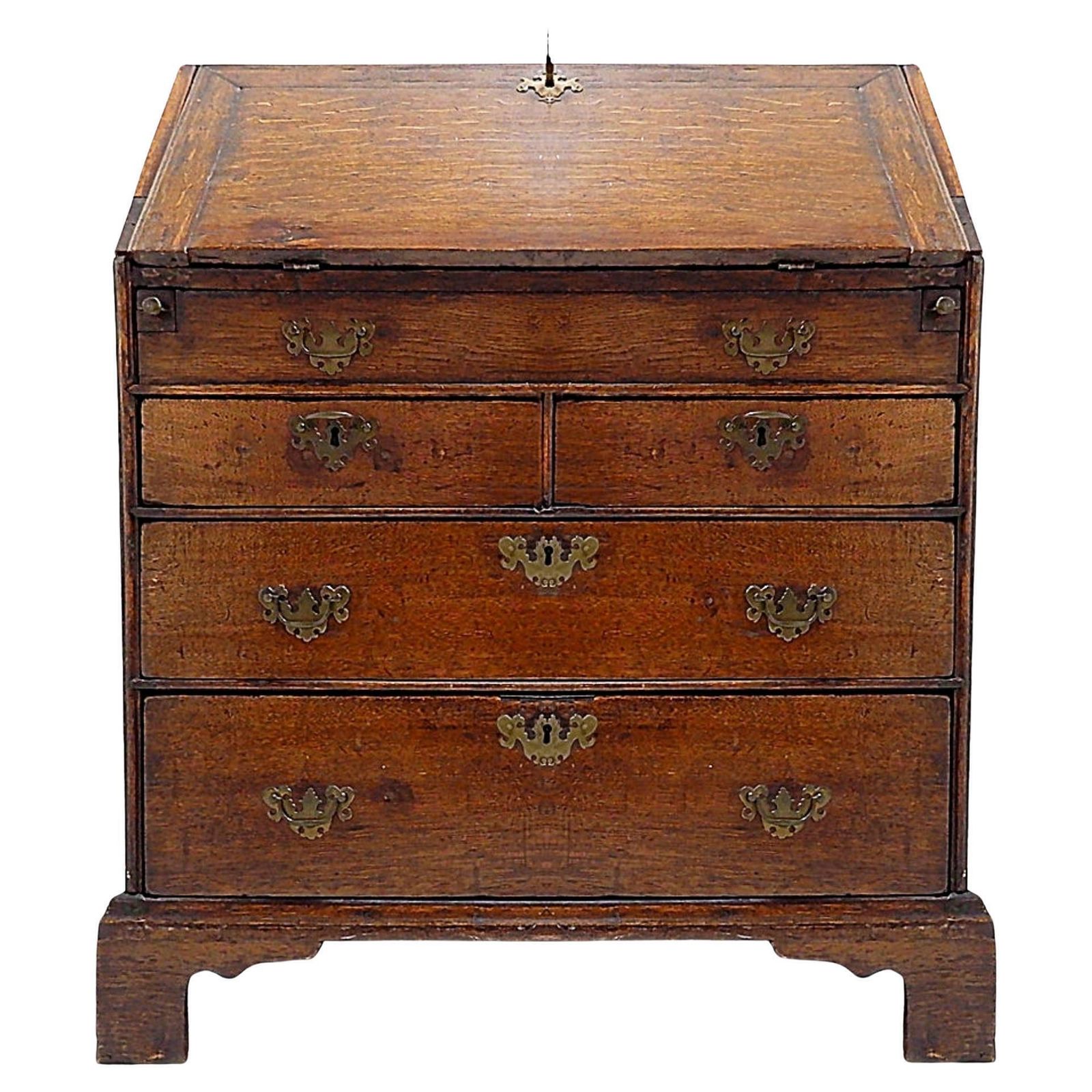 18th Century Antique English Secretary Desk With Rustic Charm