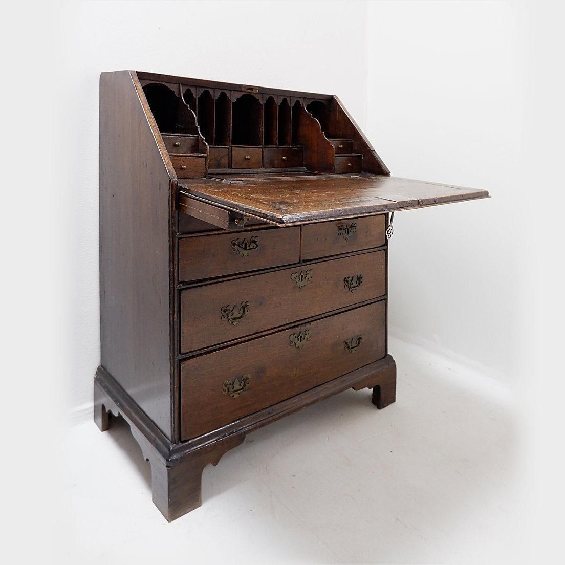 18th Century Antique English Secretary Desk With Rustic Charm photo furniture