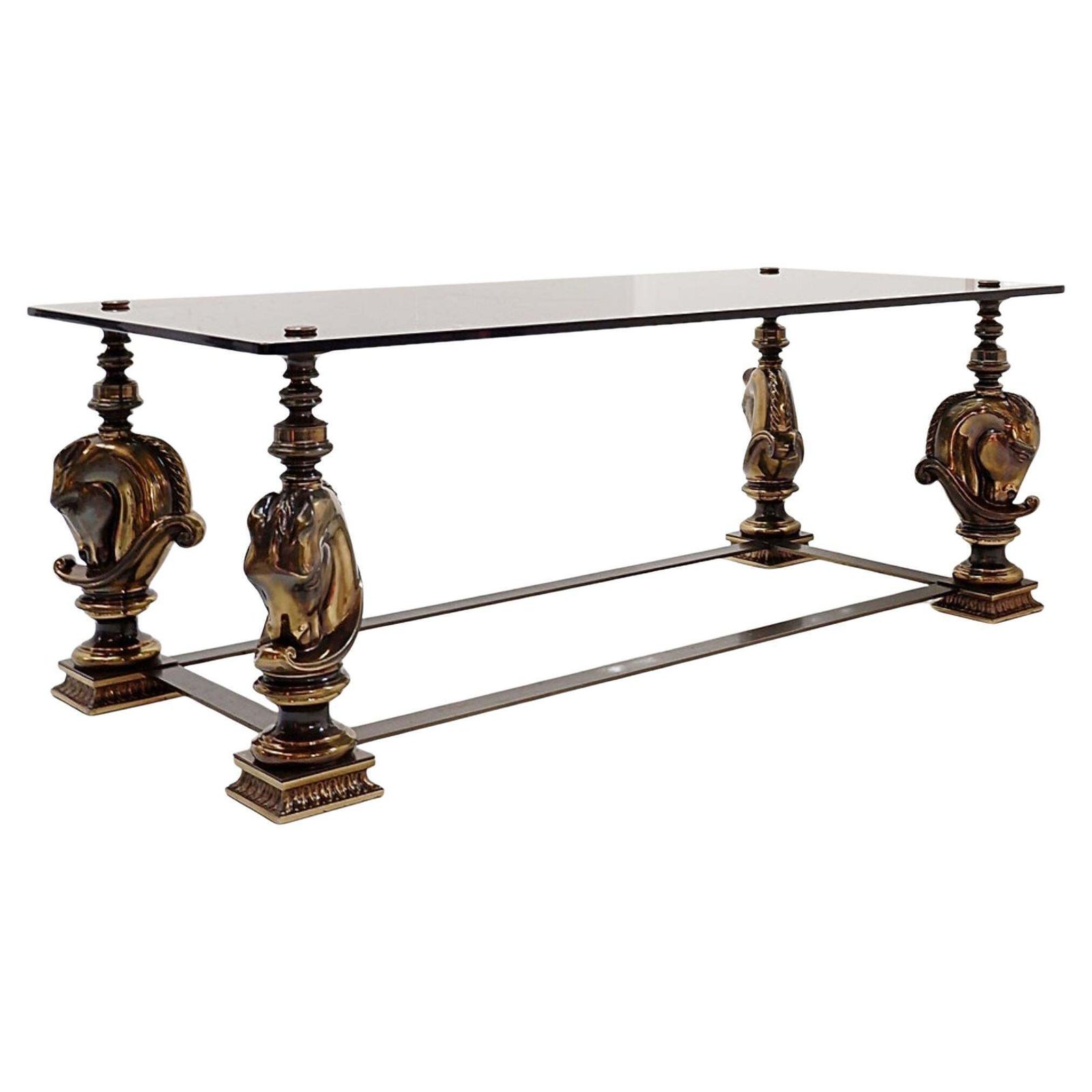 Horse Coffee Table In The Style Of Maison Charles   1970s