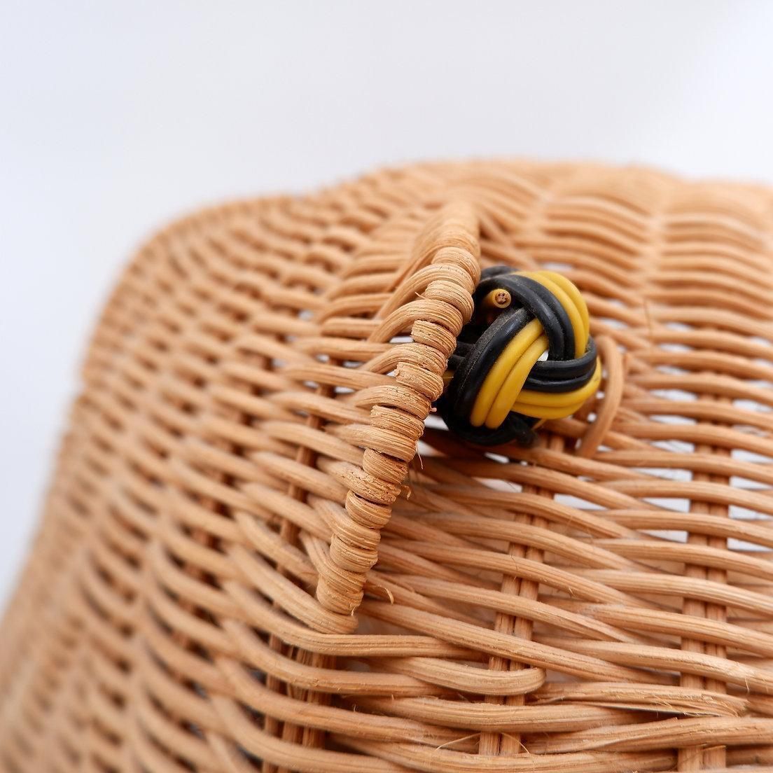 Vintage Wicker Frog And Scoubidou Olivier Cajan 1970' photo Home Decor