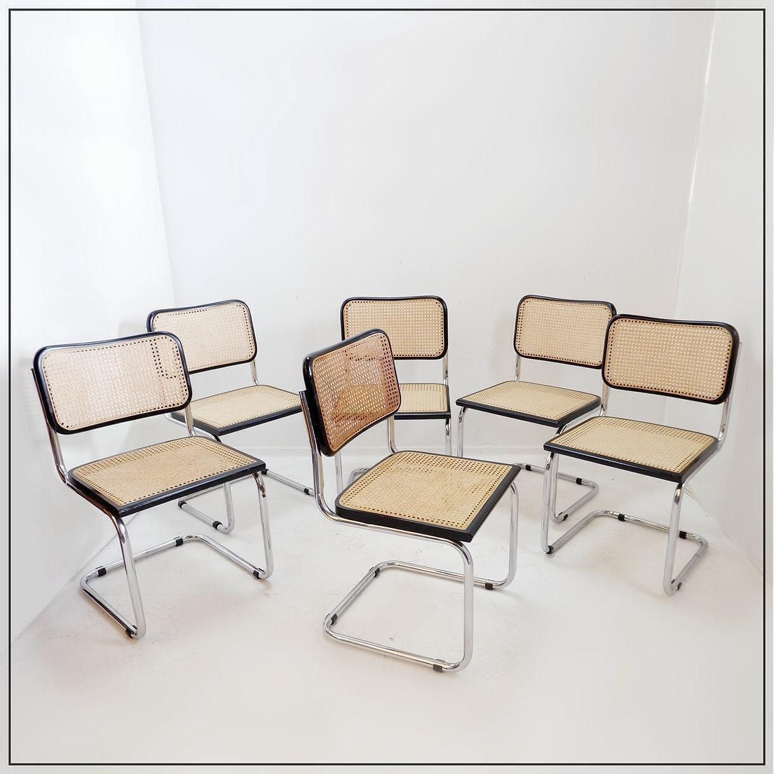 Dining Chairs Style B32 By Marcel Breuer, Set Of 5+1   Italy photo for sale