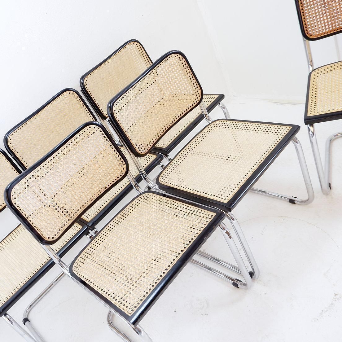 Dining Chairs Style B32 By Marcel Breuer, Set Of 5+1   Italy photo vintage