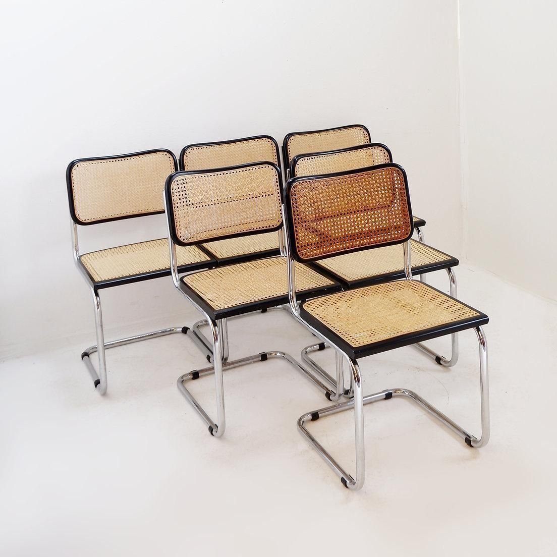 photo vintage Dining Chairs Style B32 By Marcel Breuer, Set Of 5+1   Italy