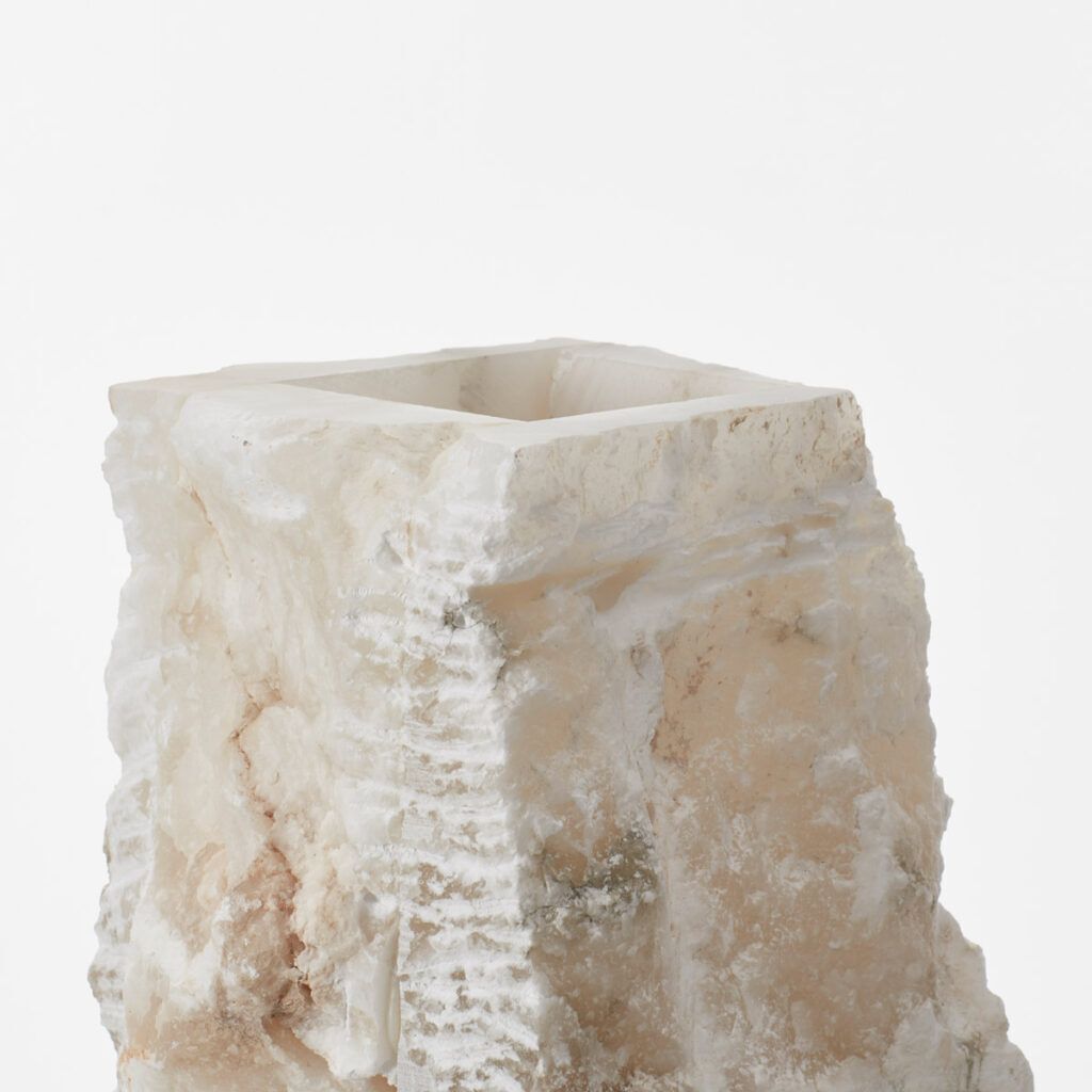 Rough Hewn Alabaster Lamp Catalonia Late 20th Century photo Lighting
