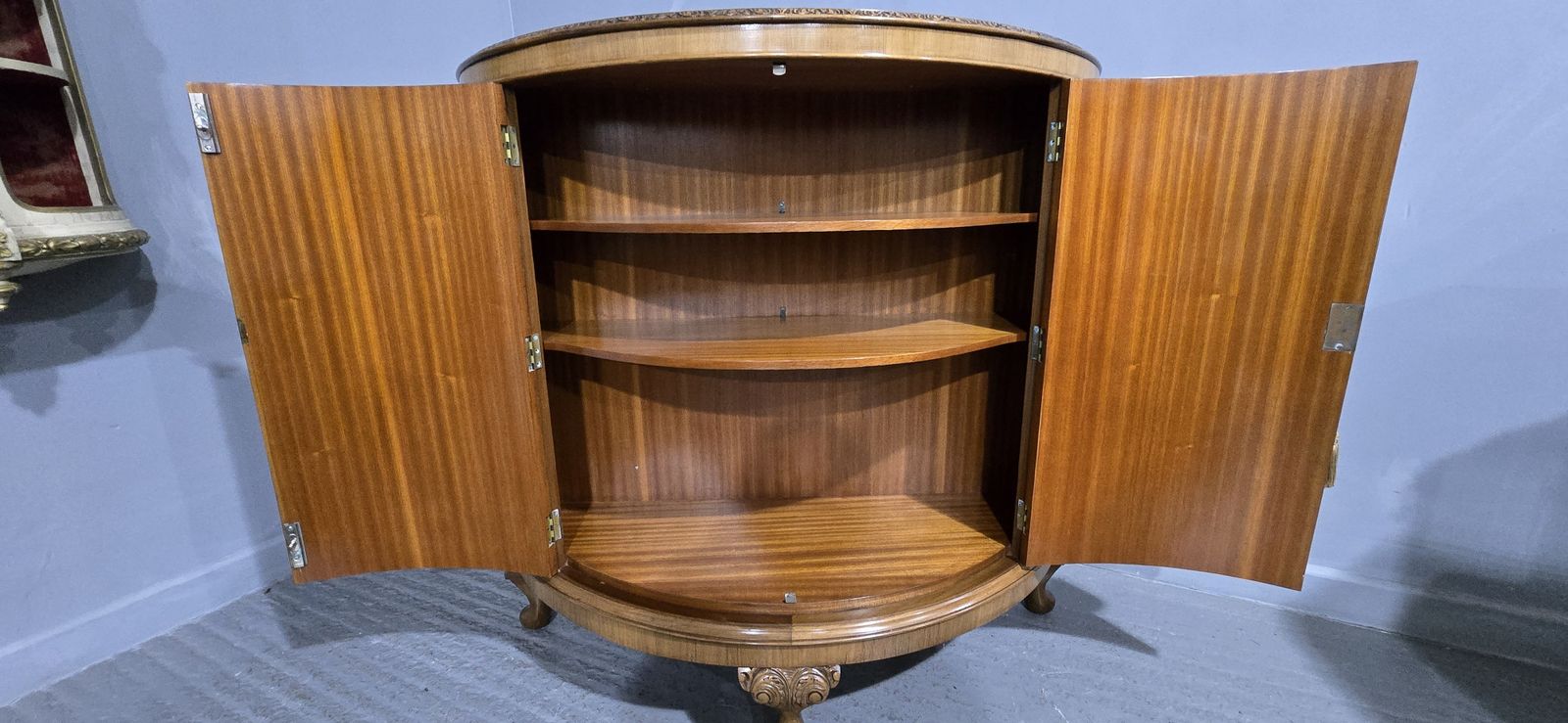 Top Quality Burr Walnut Demi Loon Cabinet photo vintage