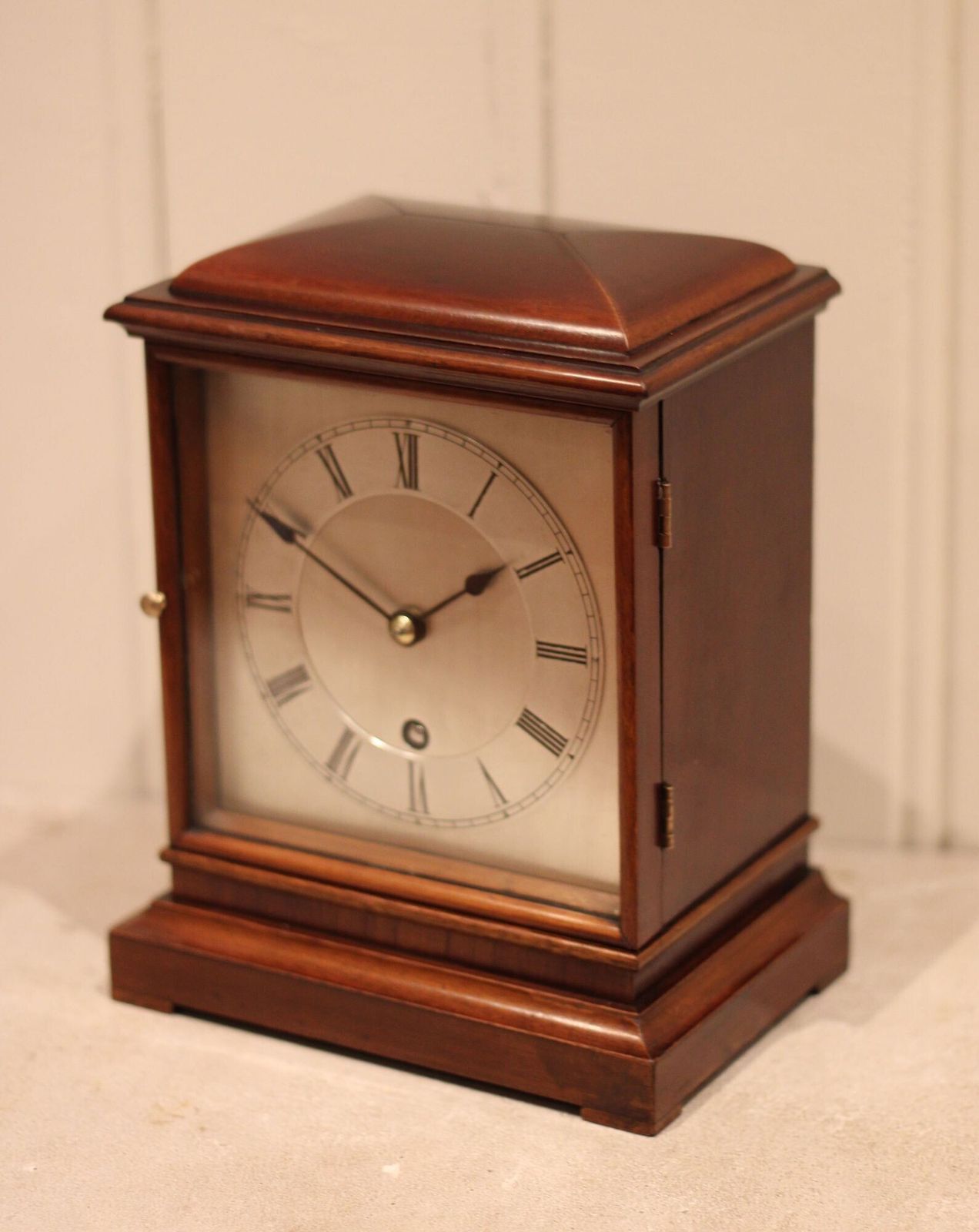 Mahogany Timepiece Mantel Clock photo vintage