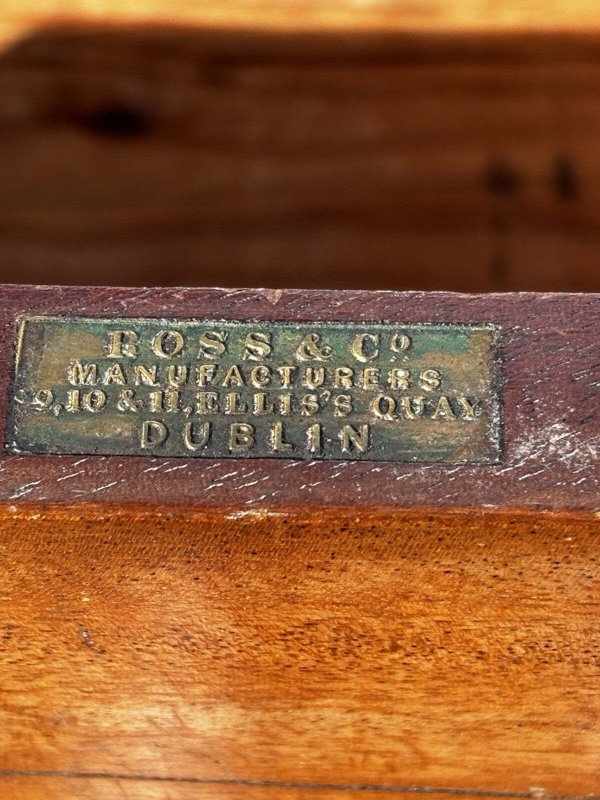 Furniture Brass Bound Mahogany Campaign Chest, Stamped Ross & Co, Dublin, Superb Quality. photo