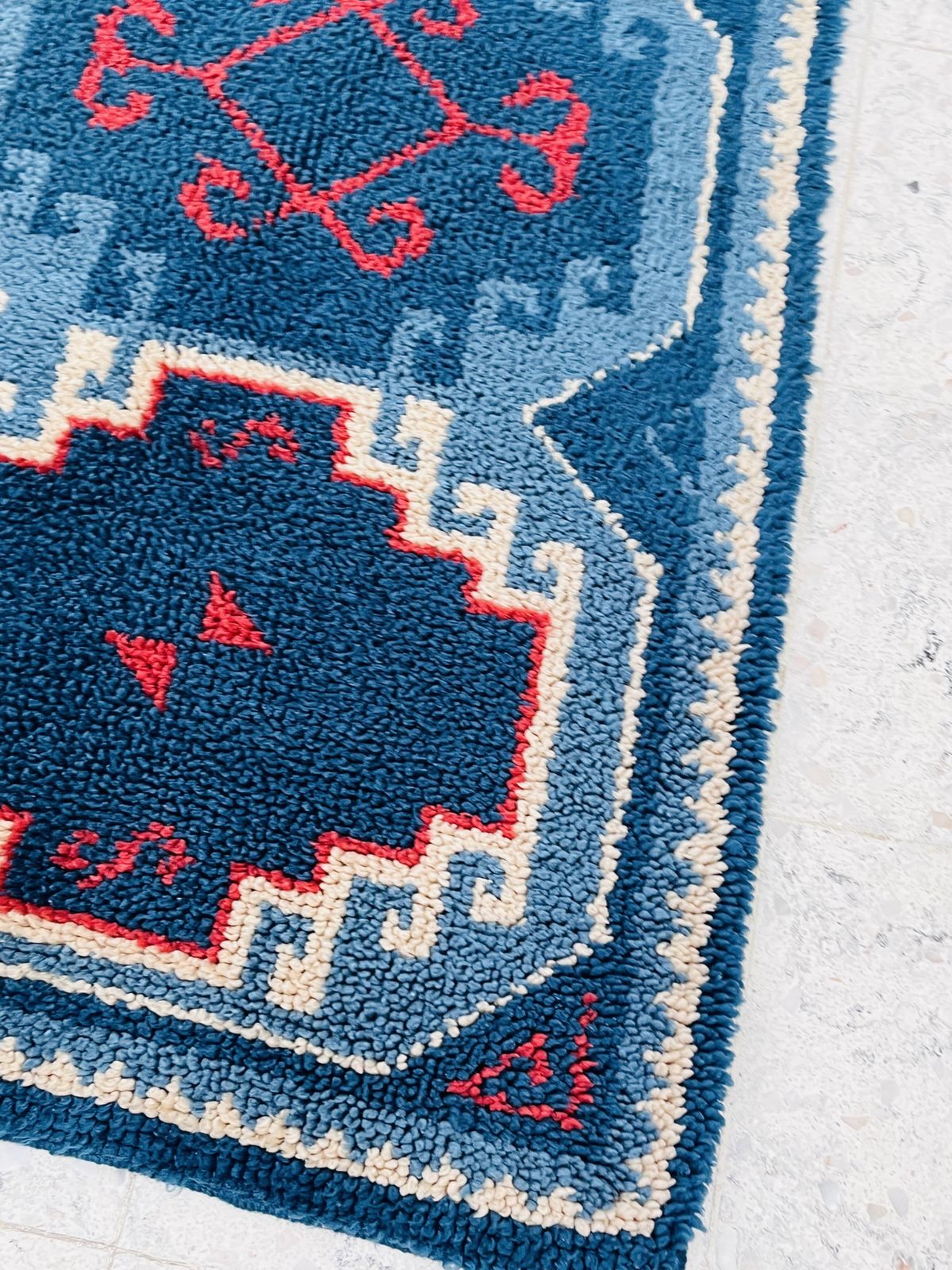 Textiel Vintage Blauw Vloerkleed photo