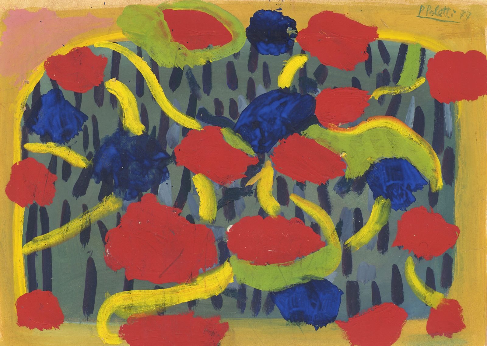 Colourful Italian Abstract, Signed, Pietro Poletti, 1977 photo furniture