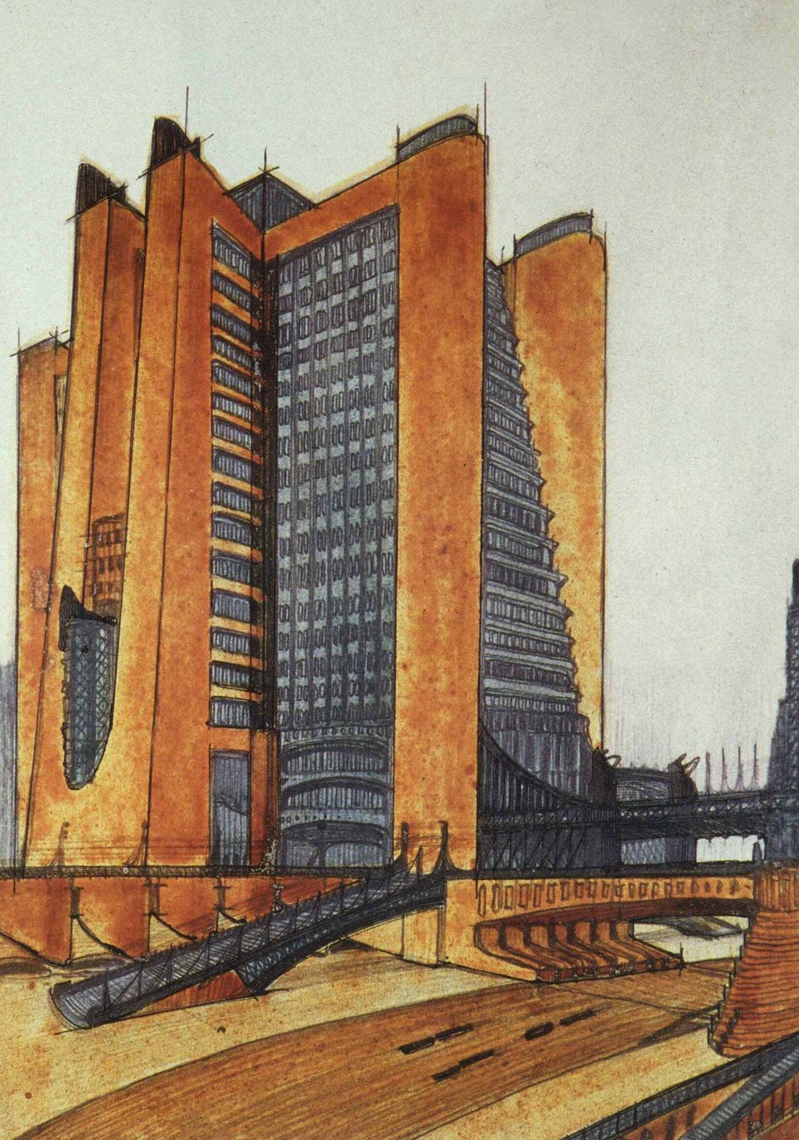 Antonio Sant'elia   'Futurism 2' Vintage Poster