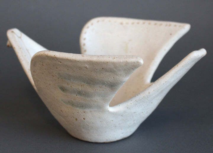 Vintage Italian Ceramic Dove By Bruno Gambone (Circa 1970s) photo vinterior