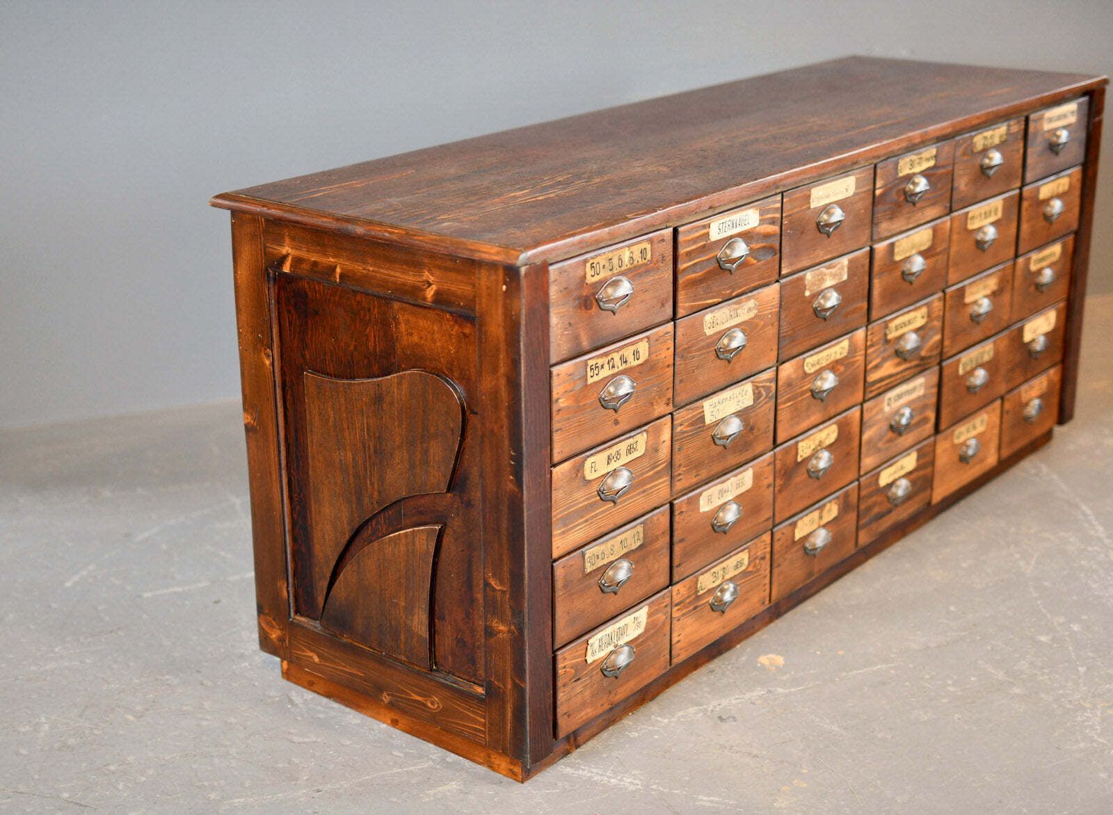 Art Nouveau Ironmongers Shop Counter Drawers Circa 1910s photo vinterior
