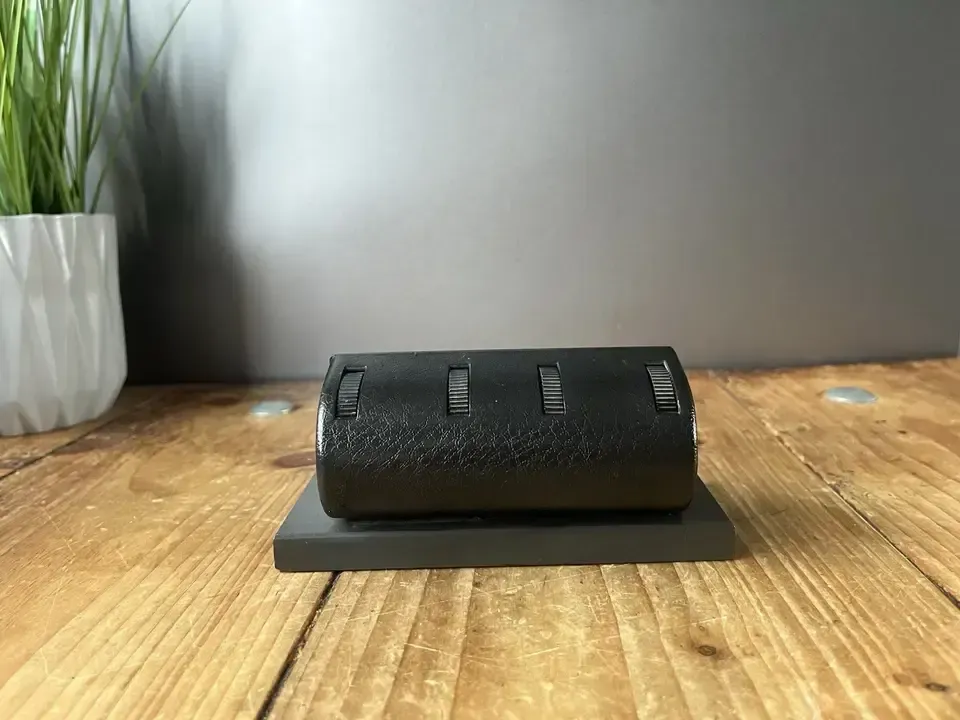 Vintage Plastic Faux Leather Eagle Brand Slate Mounted Perpetual Desk Calendar photo vintage