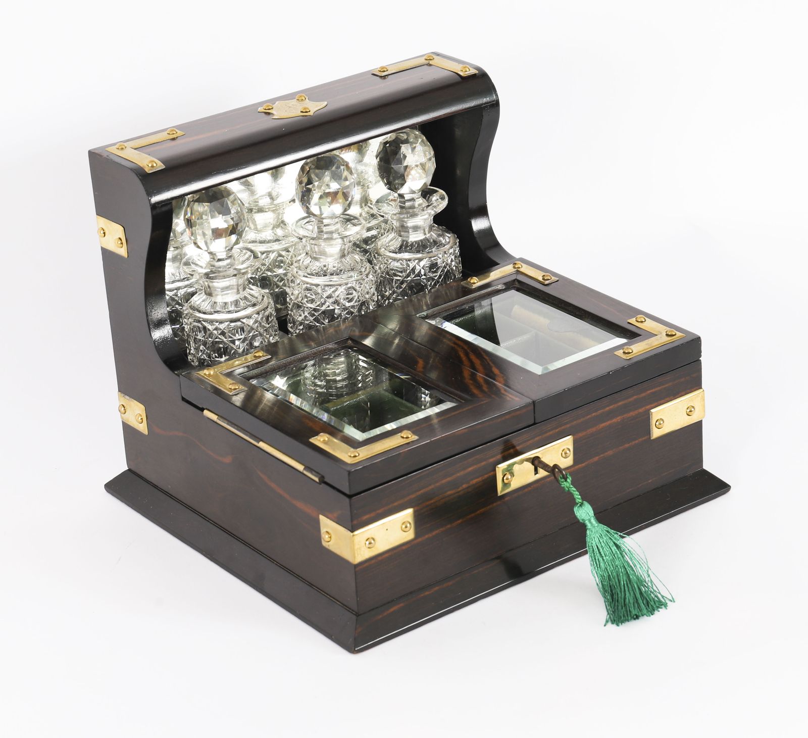 Antique Coromandel Combination Scent Bottle/Jewellery Casket Tantalus 19th C
