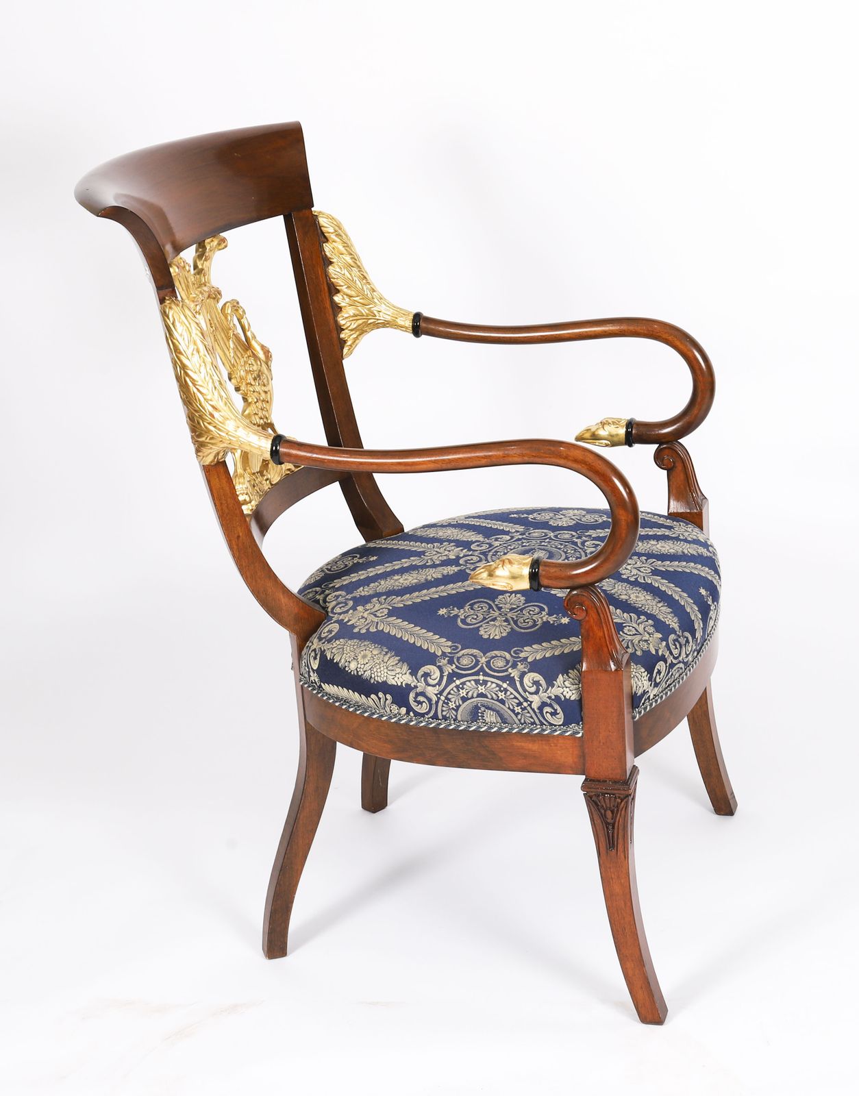 Exceptional Pair Italian Neoclassical Giltwood Armchairs Circa 1900 photo Furniture