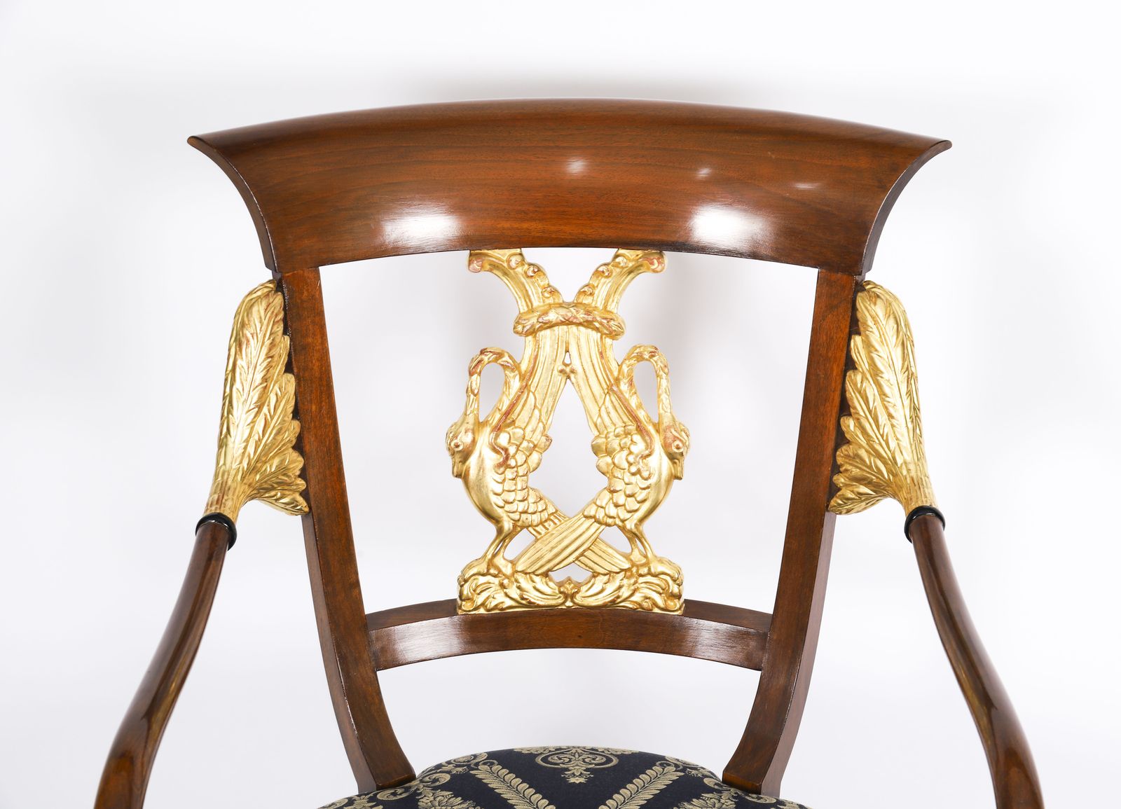 photo furniture Exceptional Pair Italian Neoclassical Giltwood Armchairs Circa 1900