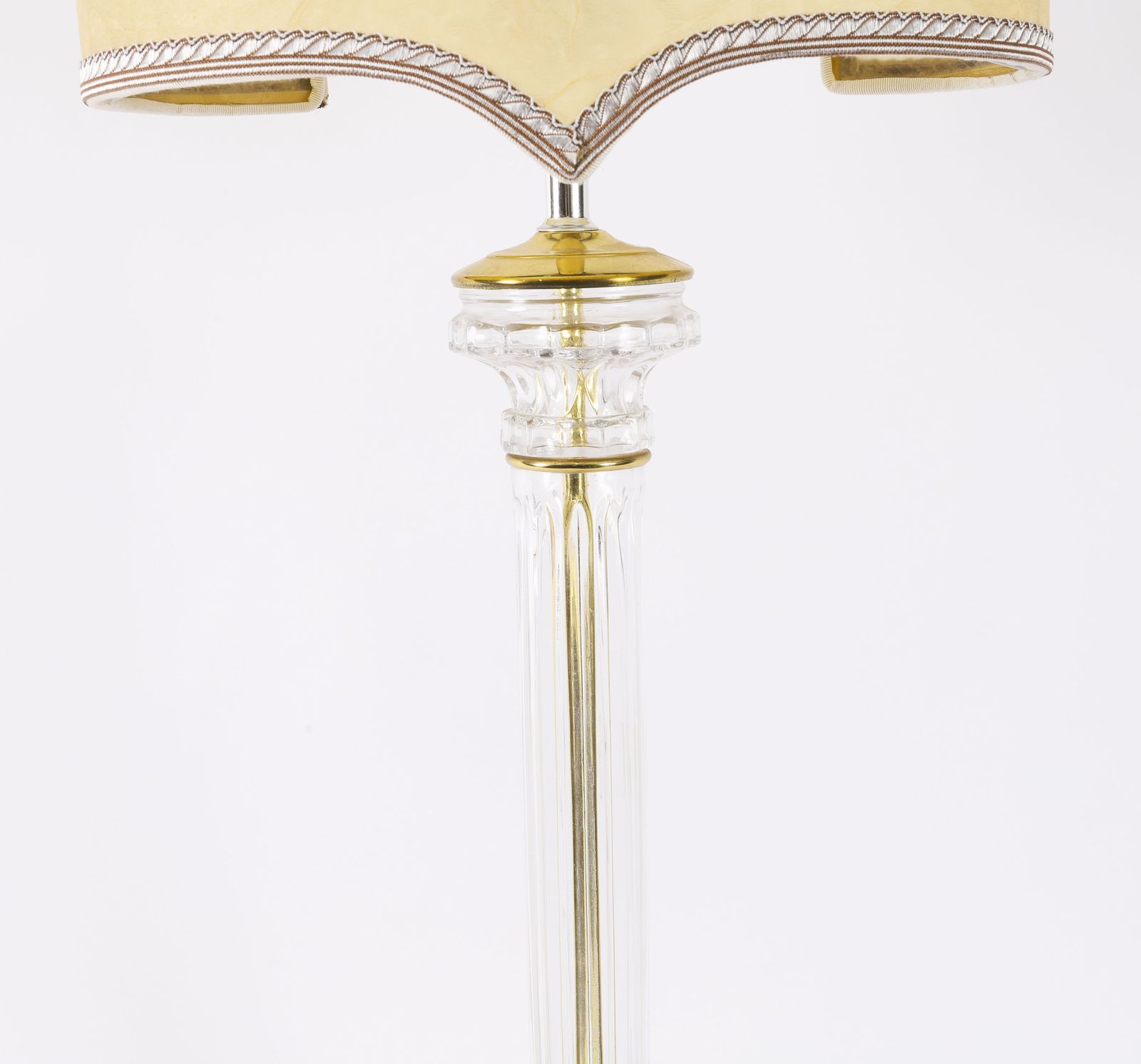 Monumental Pair Art Deco Glass & Ormolu Lamps 20th C photo 1350.0