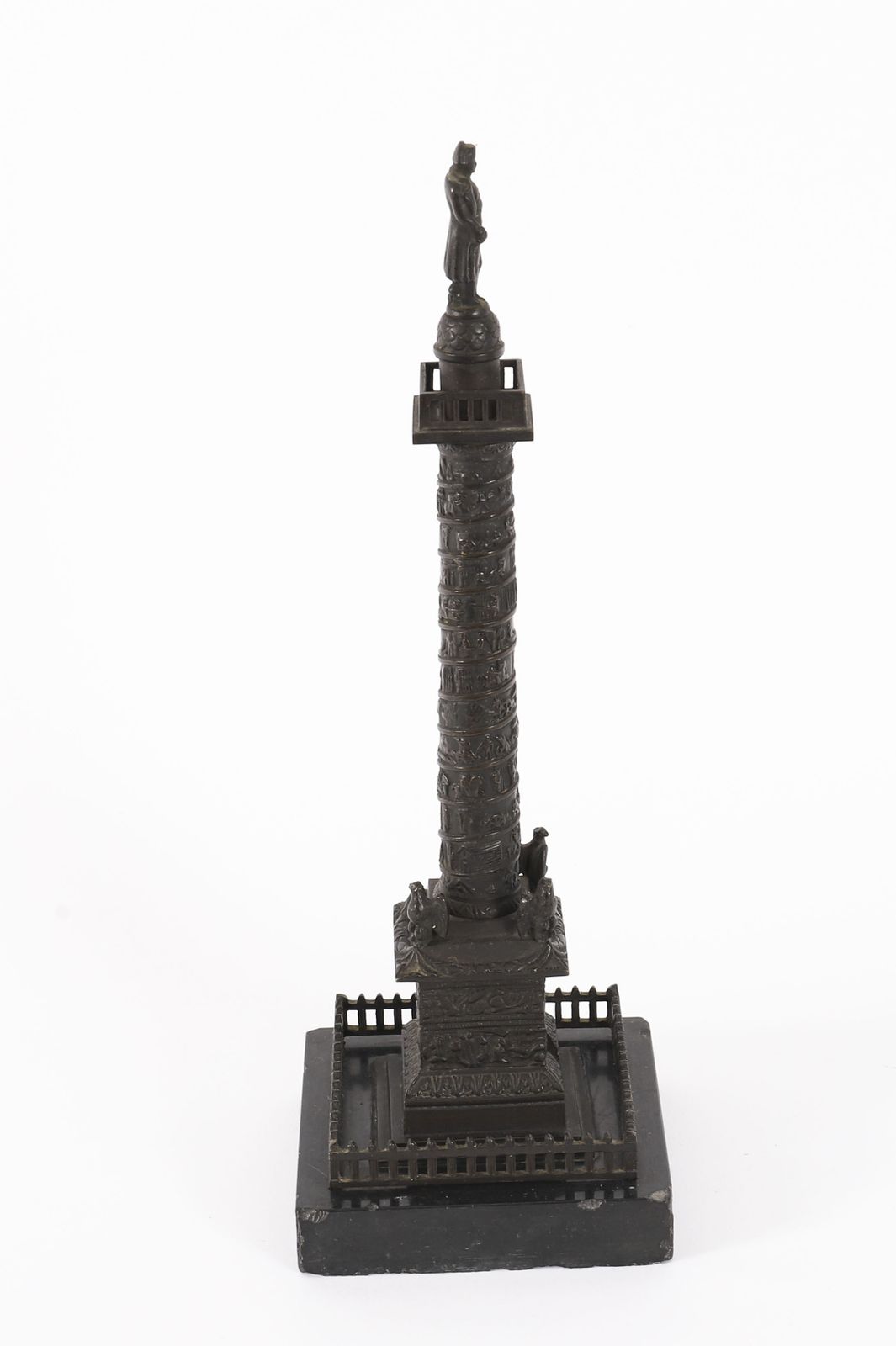 Antique French Grand Tour Bronze Model Of Vendome Column 19thc photo vinterior