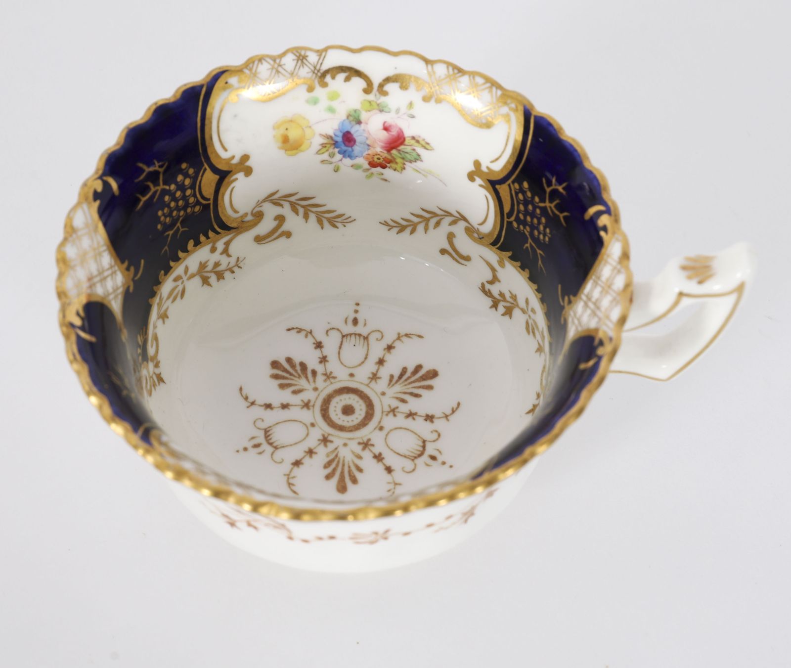 825.0 Antique Coalport "Bat Wing" Pattern Porcelain Tea Set Circa 1910 photo
