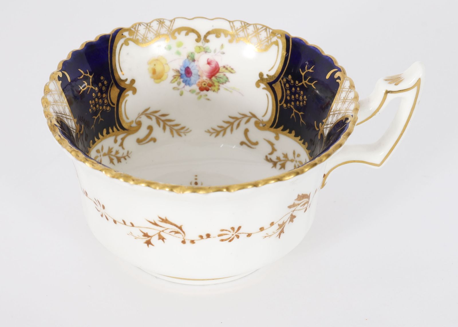 photo vinterior Antique Coalport "Bat Wing" Pattern Porcelain Tea Set Circa 1910