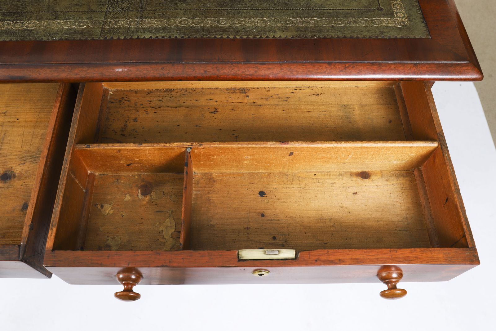 Victorian Flame Mahogany Partners Pedestal Desk C.1860  19th C photo buy