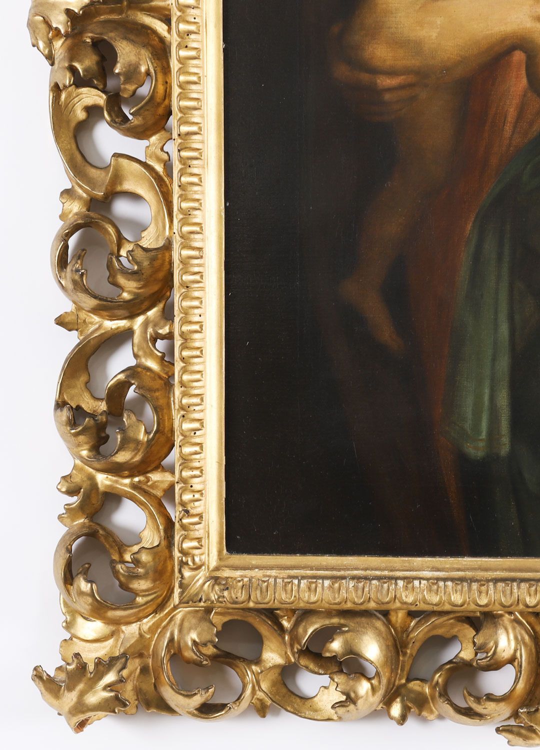 Antique Painting Madonna  & Child Follower Of Raphael 19th Century photo vinterior