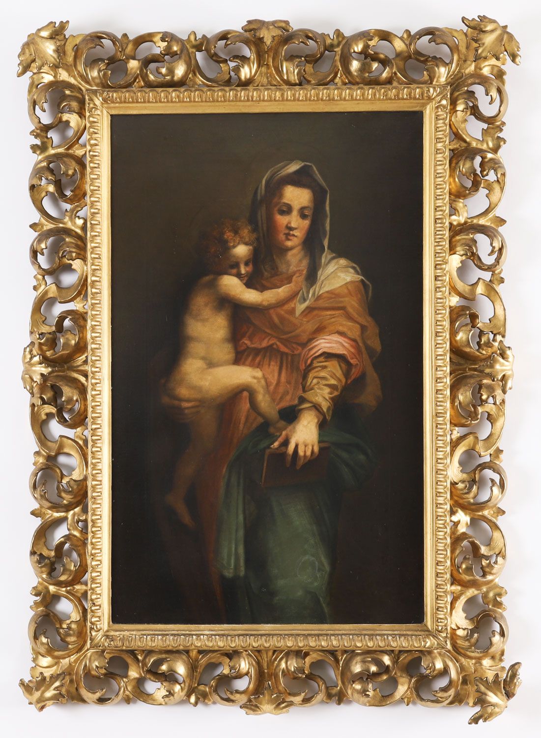 photo buy Antique Painting Madonna  & Child Follower Of Raphael 19th Century