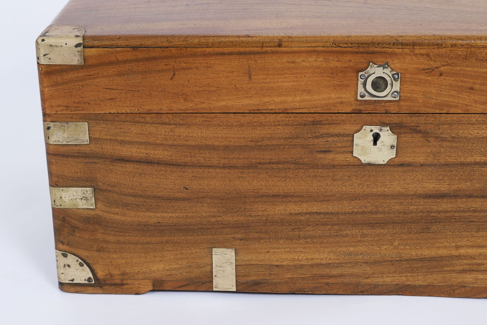 Petit Military Campaign Camphorwood Trunk Coffer Early19th C photo vintage