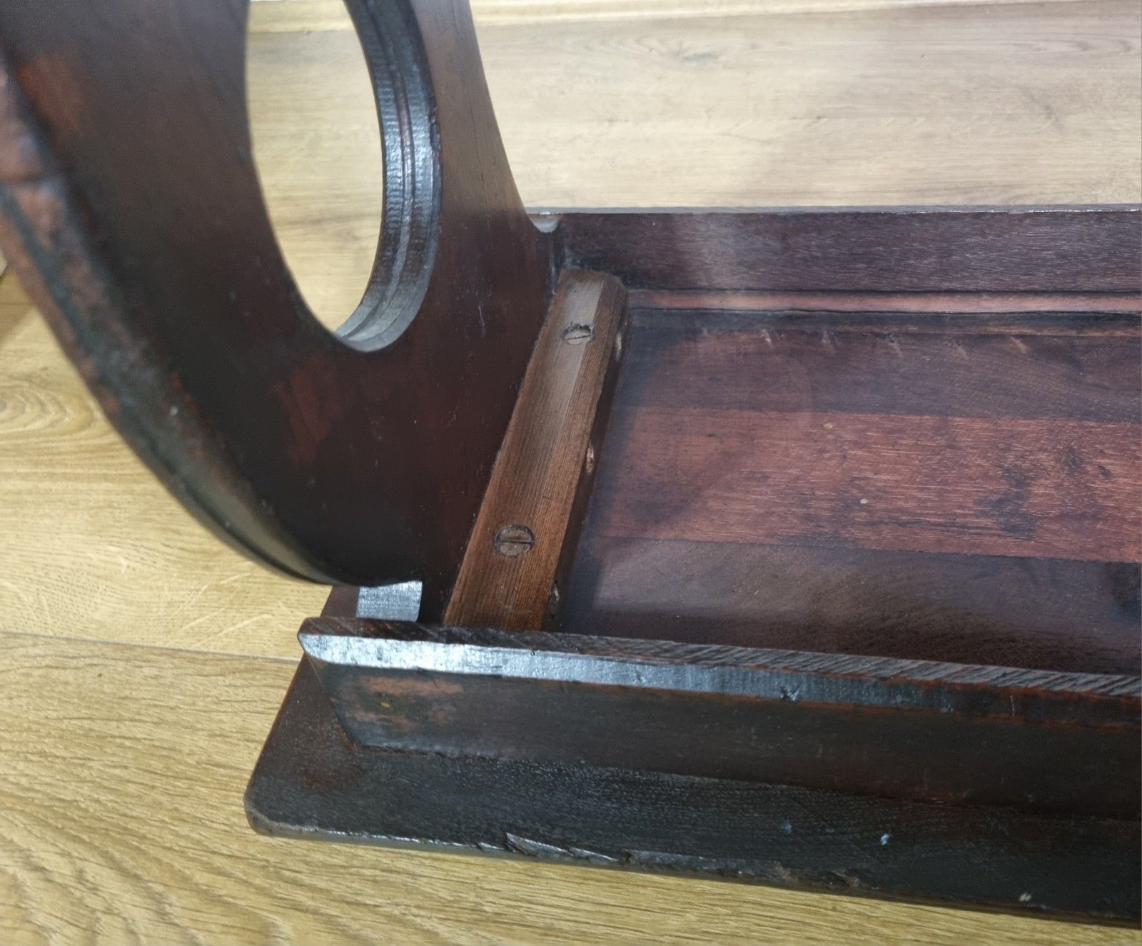Furniture Antique Mahogany Organist Pianist Stool Sloped Church Book Stand Arts & Crafts photo