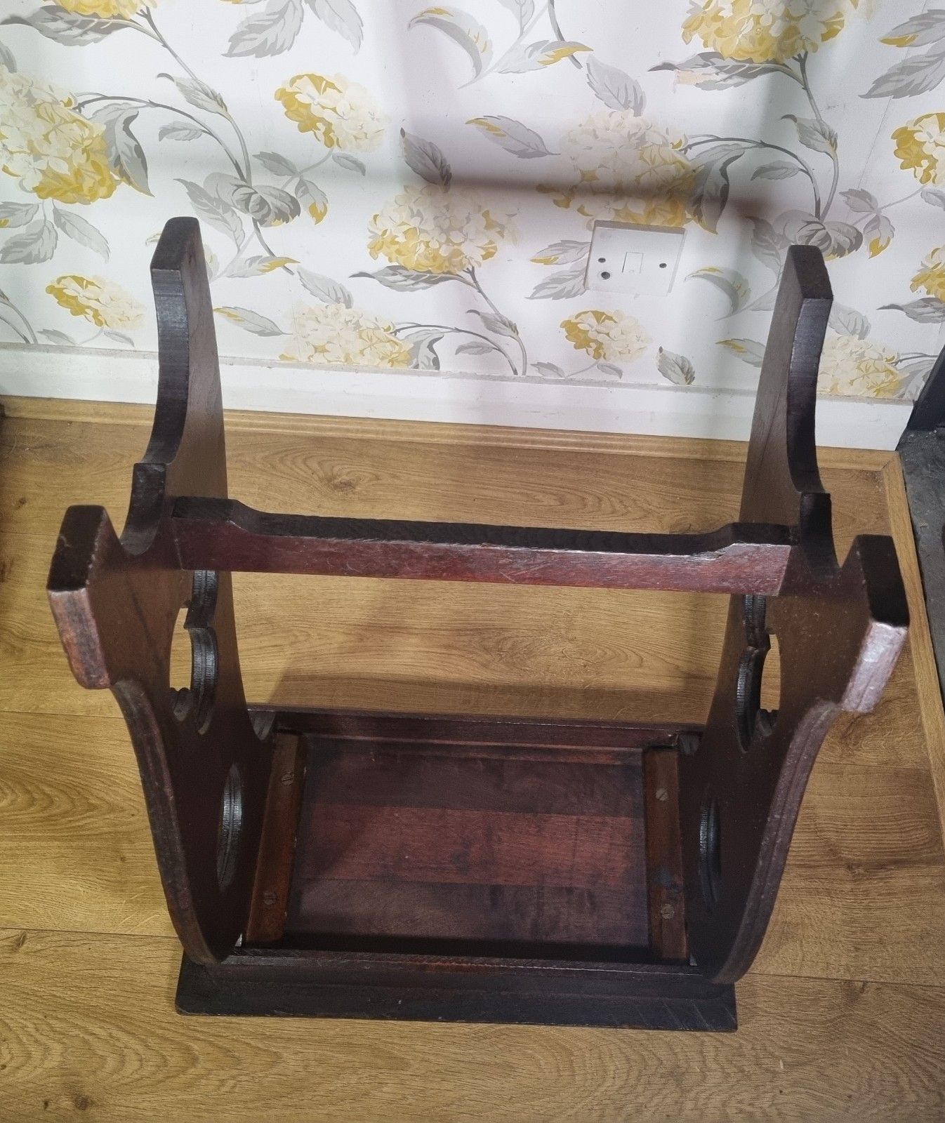 photo vinterior Antique Mahogany Organist Pianist Stool Sloped Church Book Stand Arts & Crafts