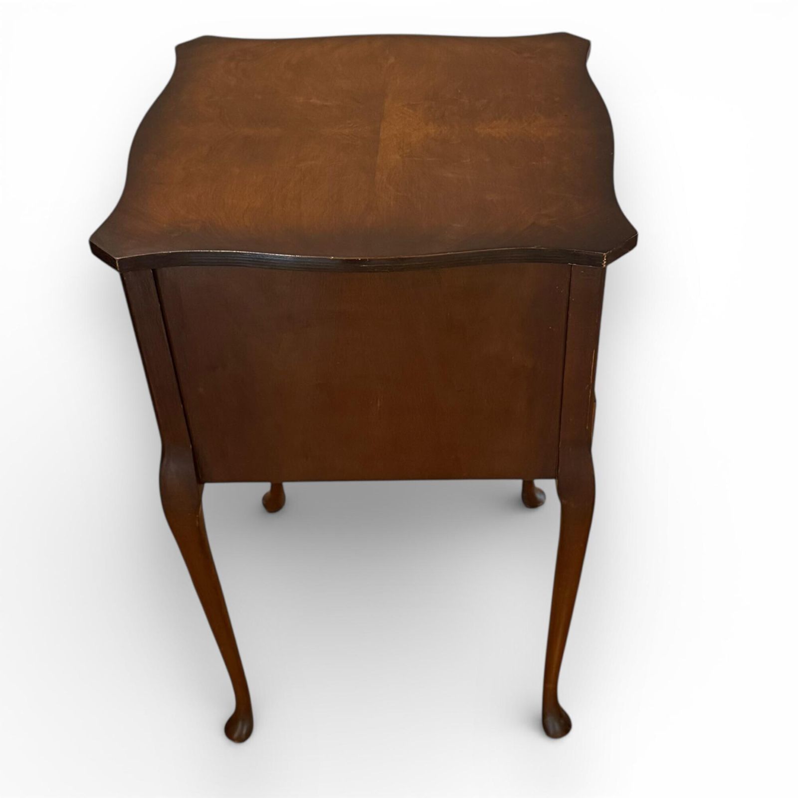 Vintage Sewing Cabinet Queen Anne Style Mahogany Sewing Table With Storage photo vinterior