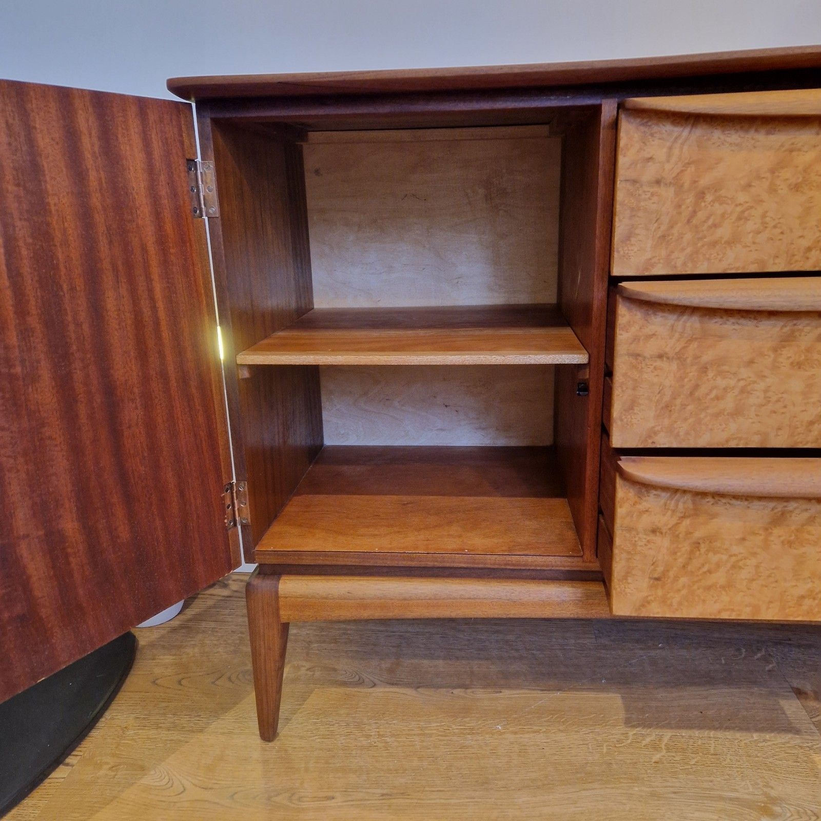 Furniture McIntosh Teak Sideboard – Mid Century 1960s – Fully Restored – Burr Drawers photo