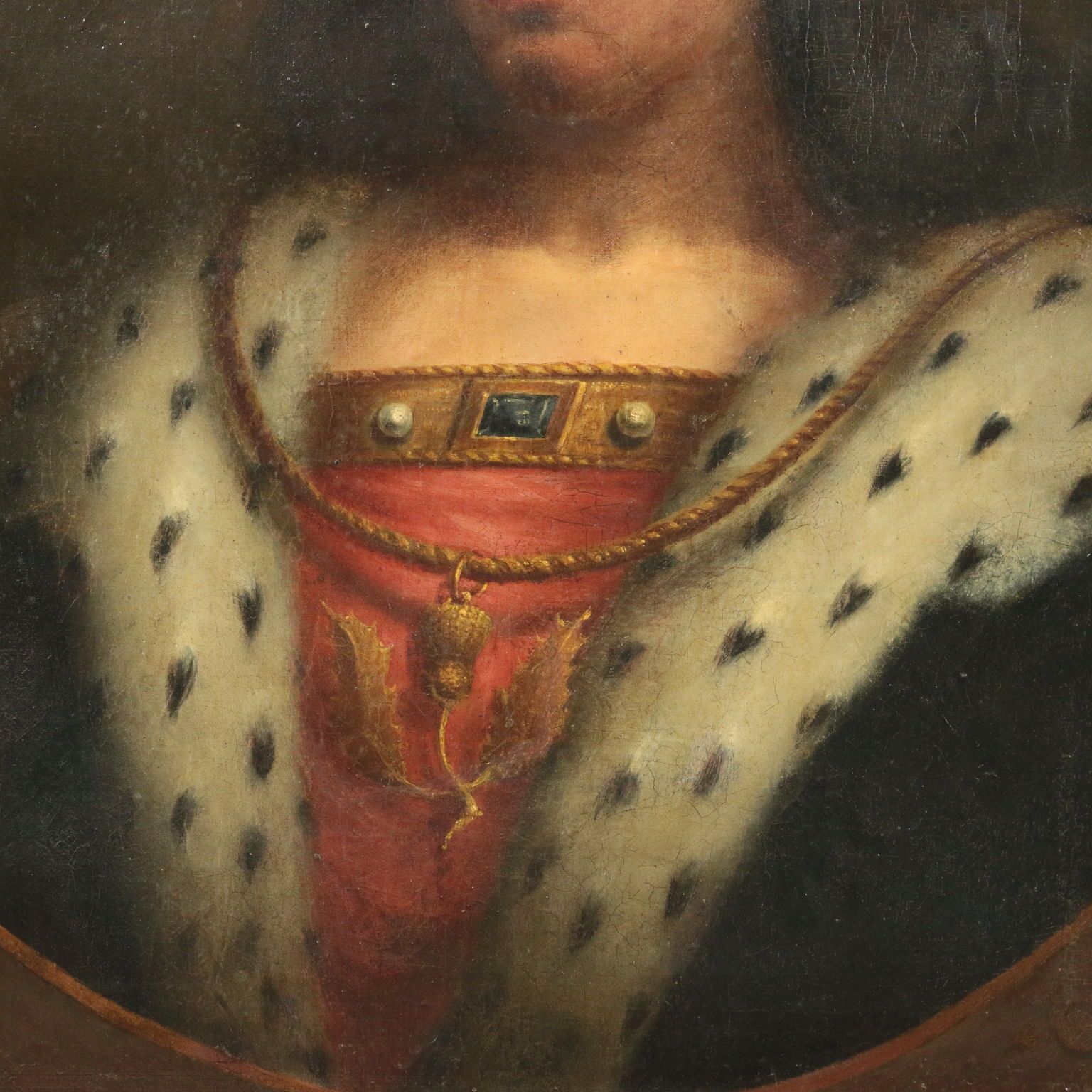 Portrait Of A Scottish Monarch Oil On Canvas 19th Century photo Art
