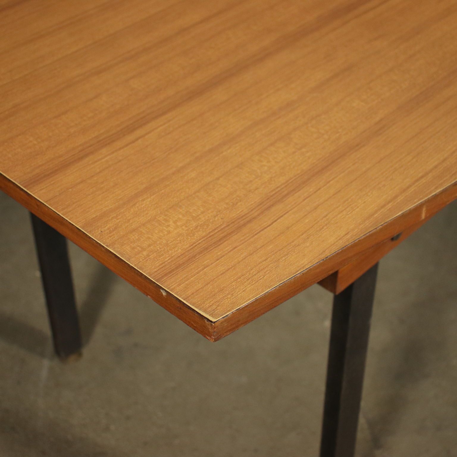 Table Mahogany Formica Metallic Enamelled Italy 1960s photo Furniture